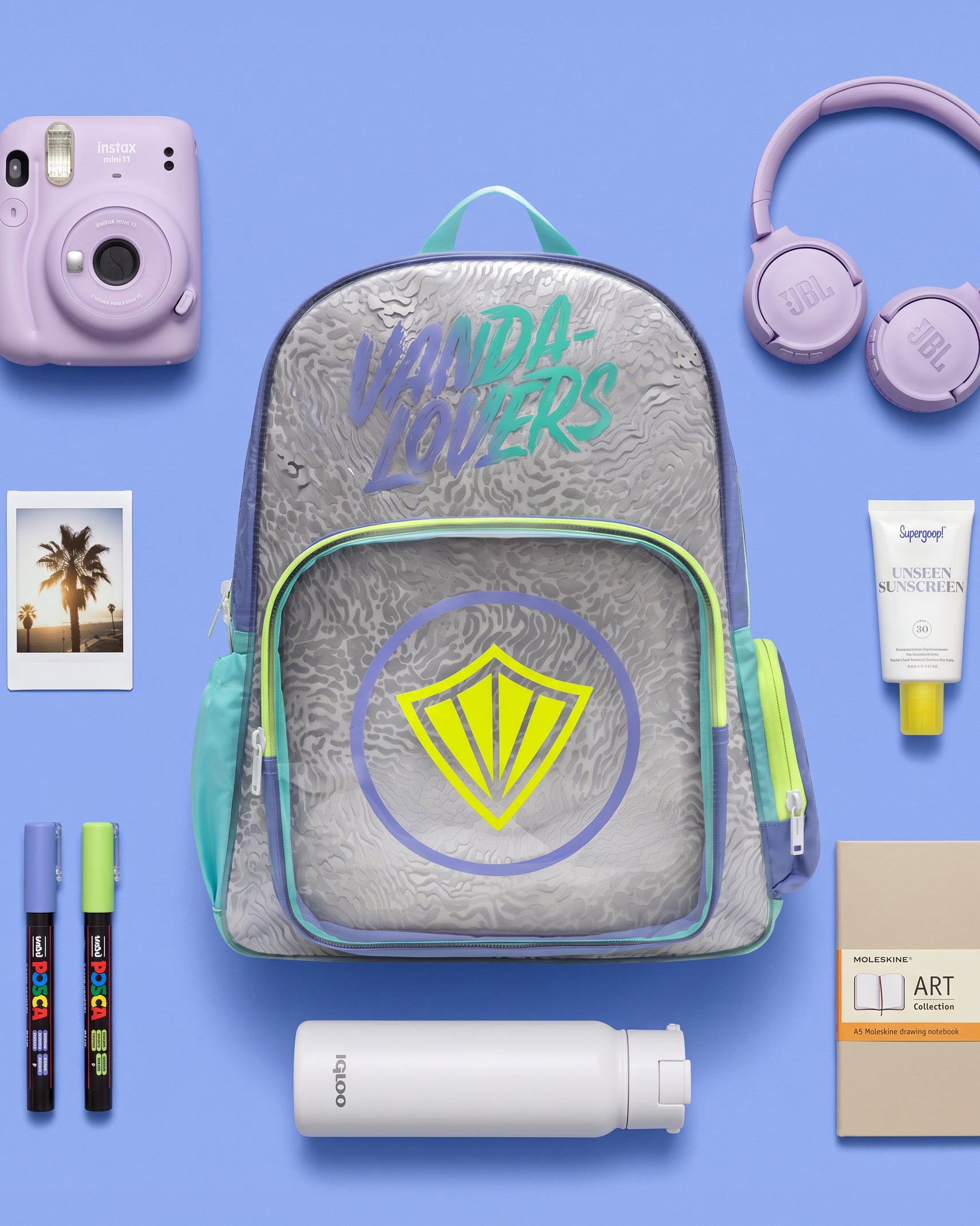 Morral Animal Groove Violet Aqua
