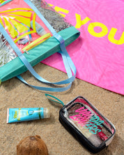 Bolsa de Playa Plus Animal Icon Aqua Pink