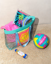 Bolsa de Playa Plus Animal Icon Aqua Pink