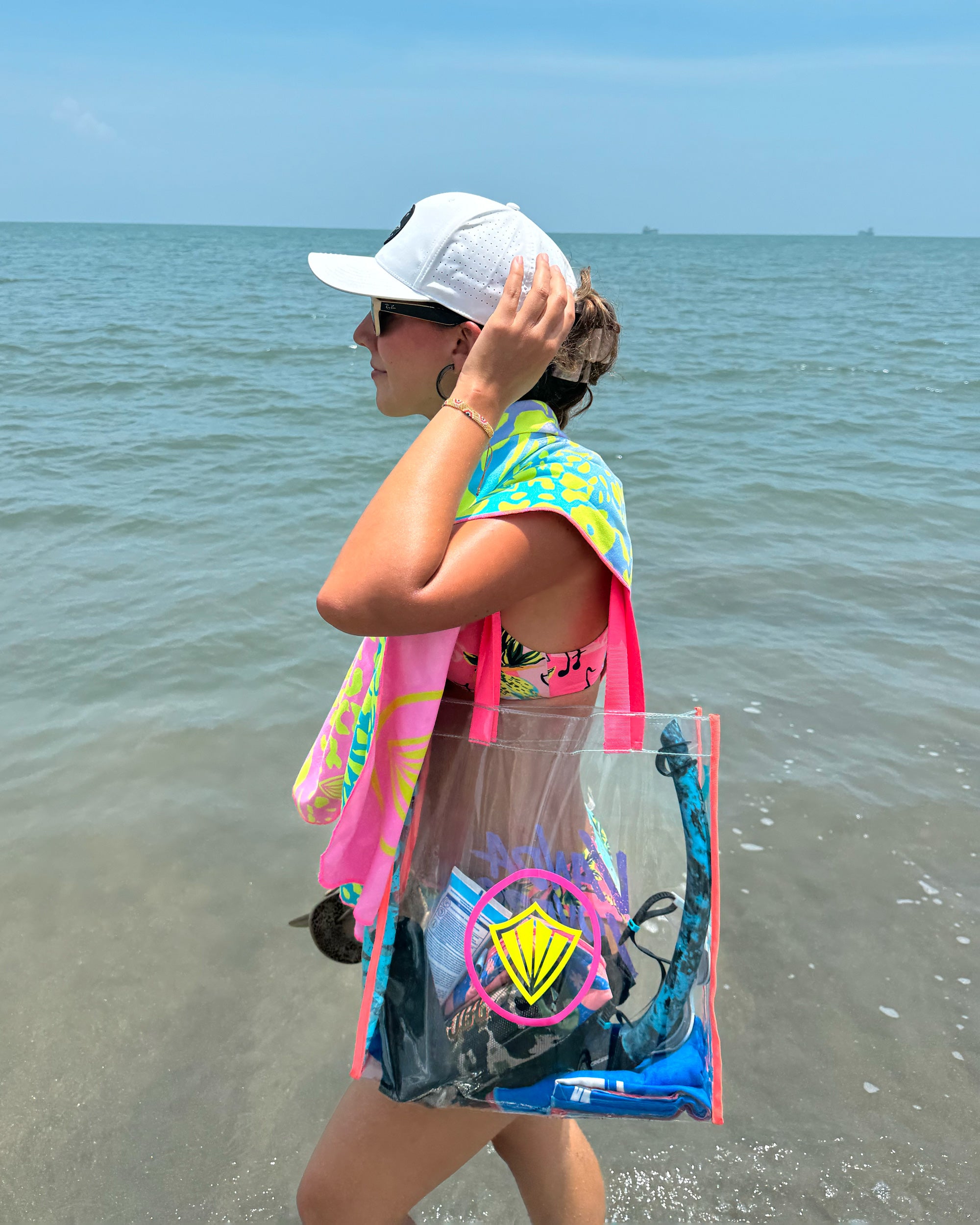 Bolsa de Playa Groovy Sand Waves Melon Blue PK