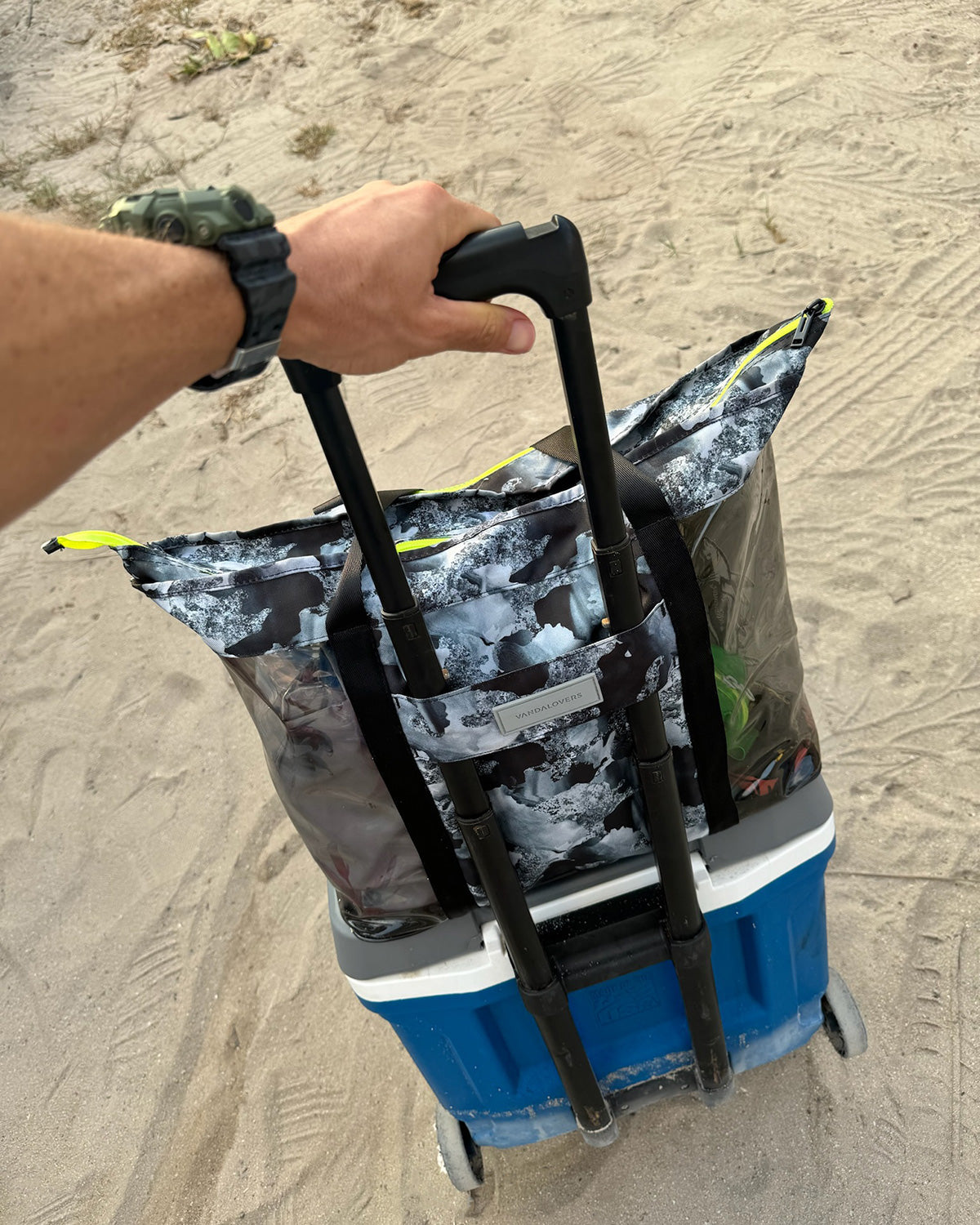 Bolsa de Playa Plus Sea Camo Black