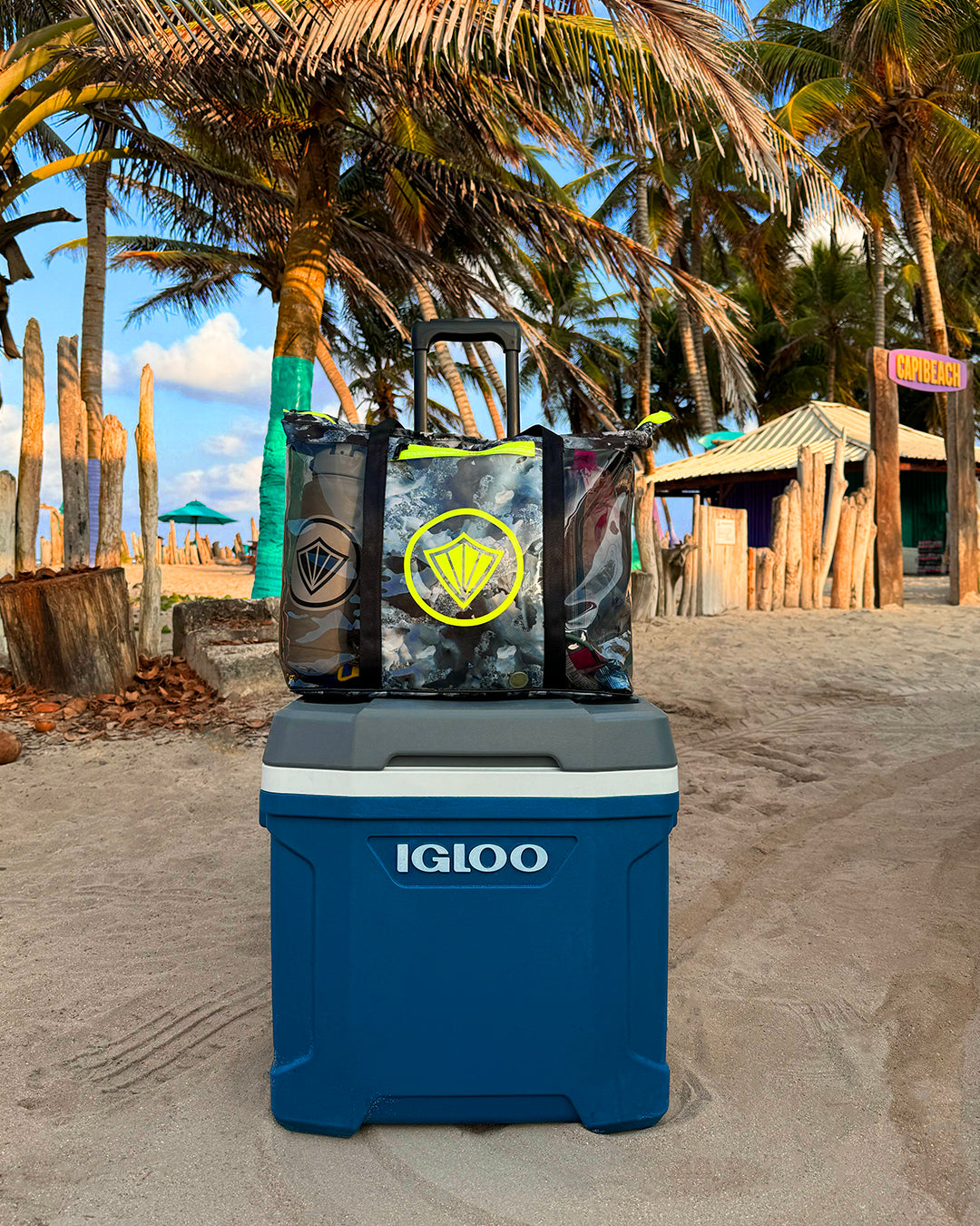 Bolsa de Playa Plus Sea Camo Black