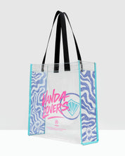 Bolsa de Playa Groovy Sand Waves Violet Blue