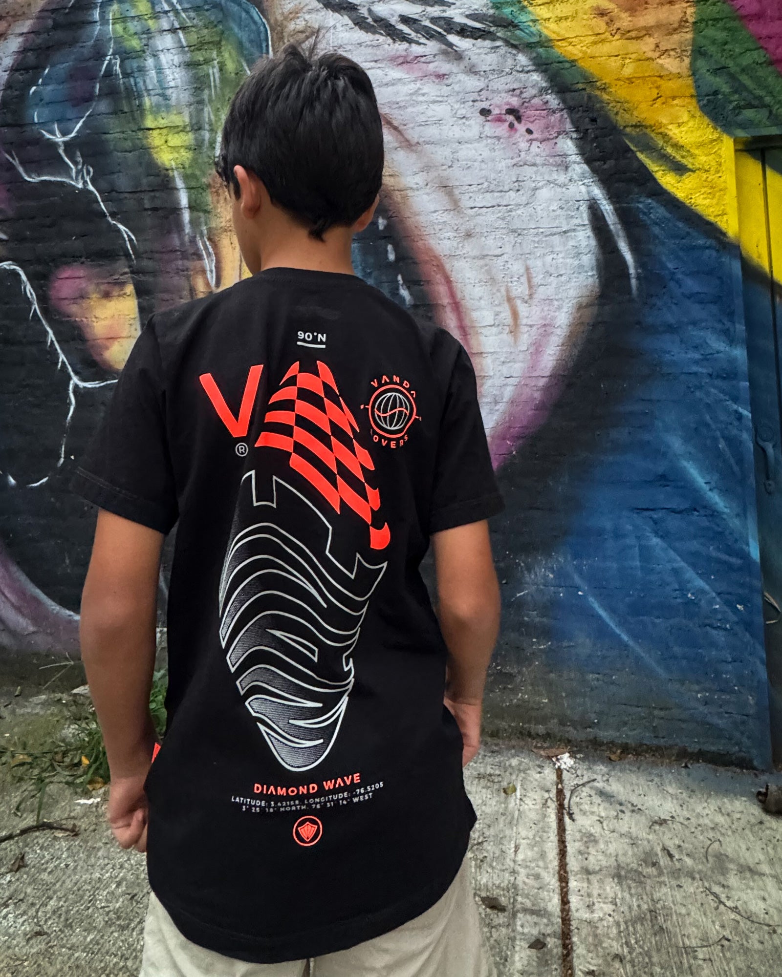 Camiseta Niño Diamond Wave Black SN