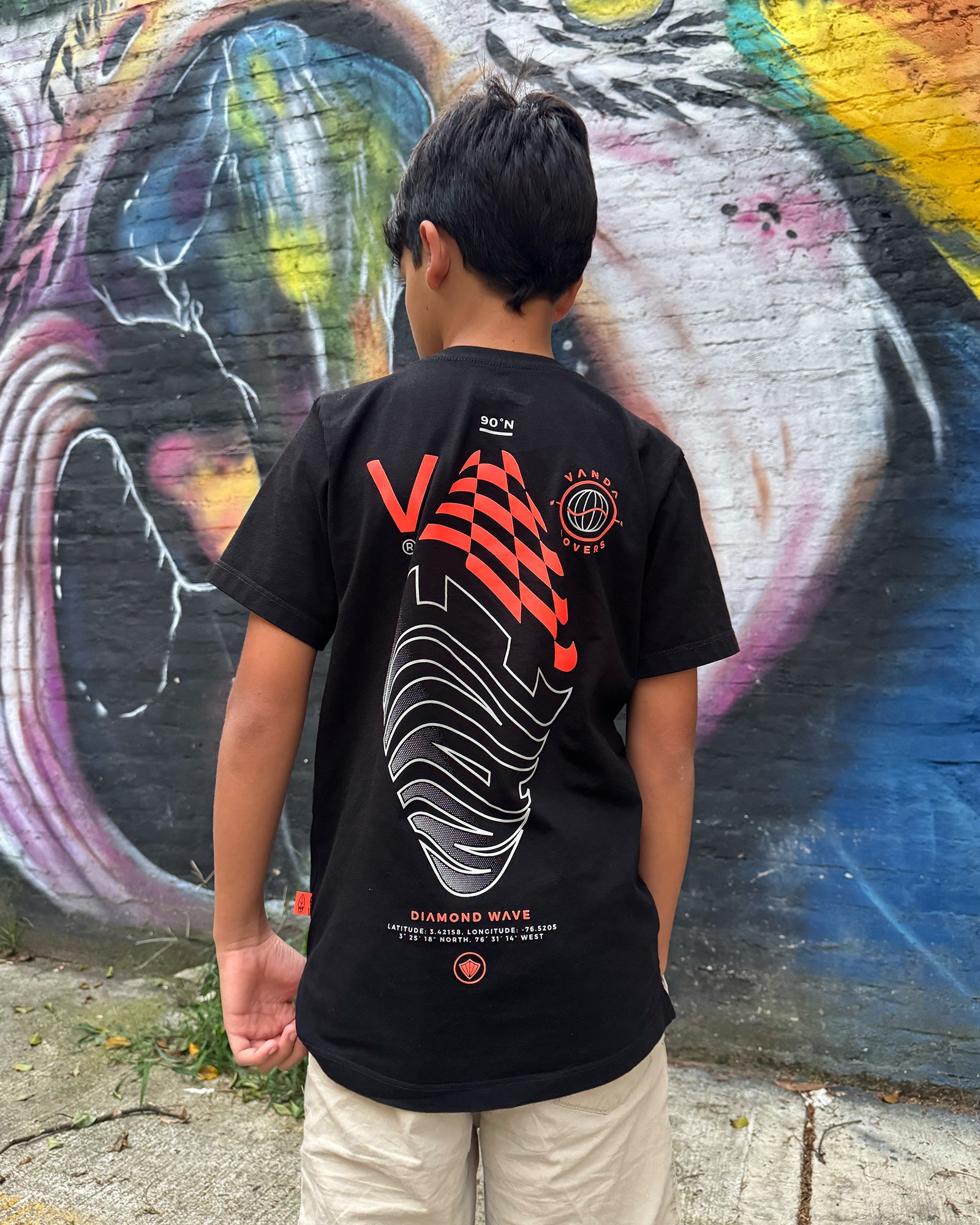 Camiseta Niño Diamond Wave Black SN