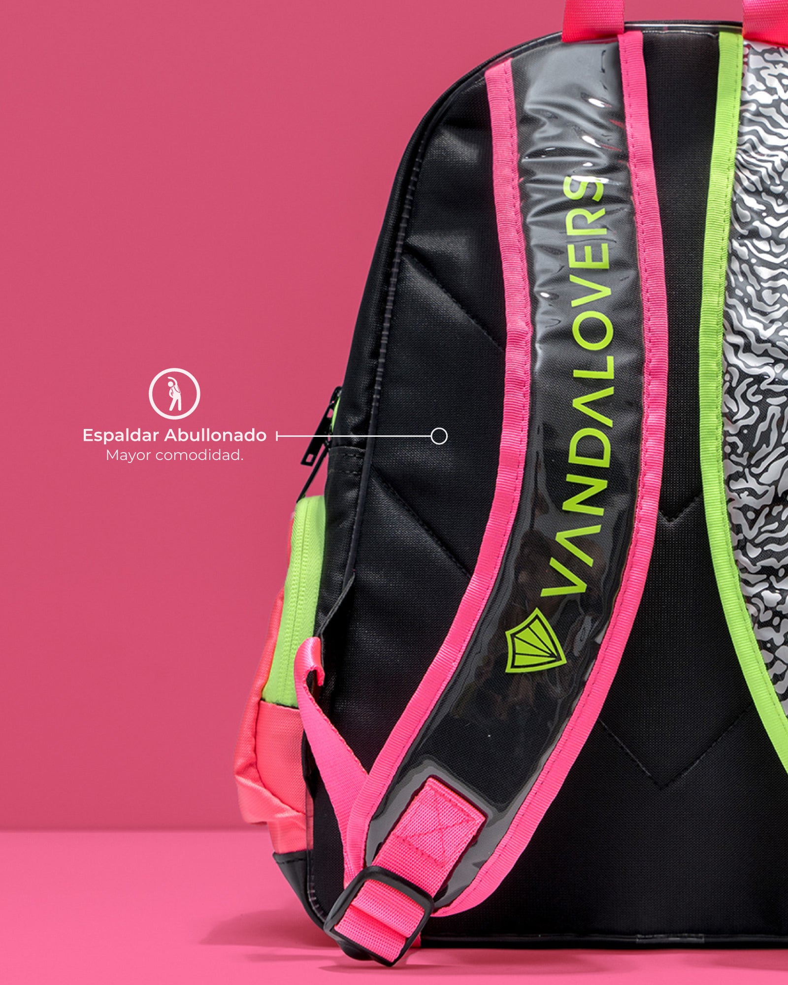 Morral Mini Plus Animal Groove Black Pink YW