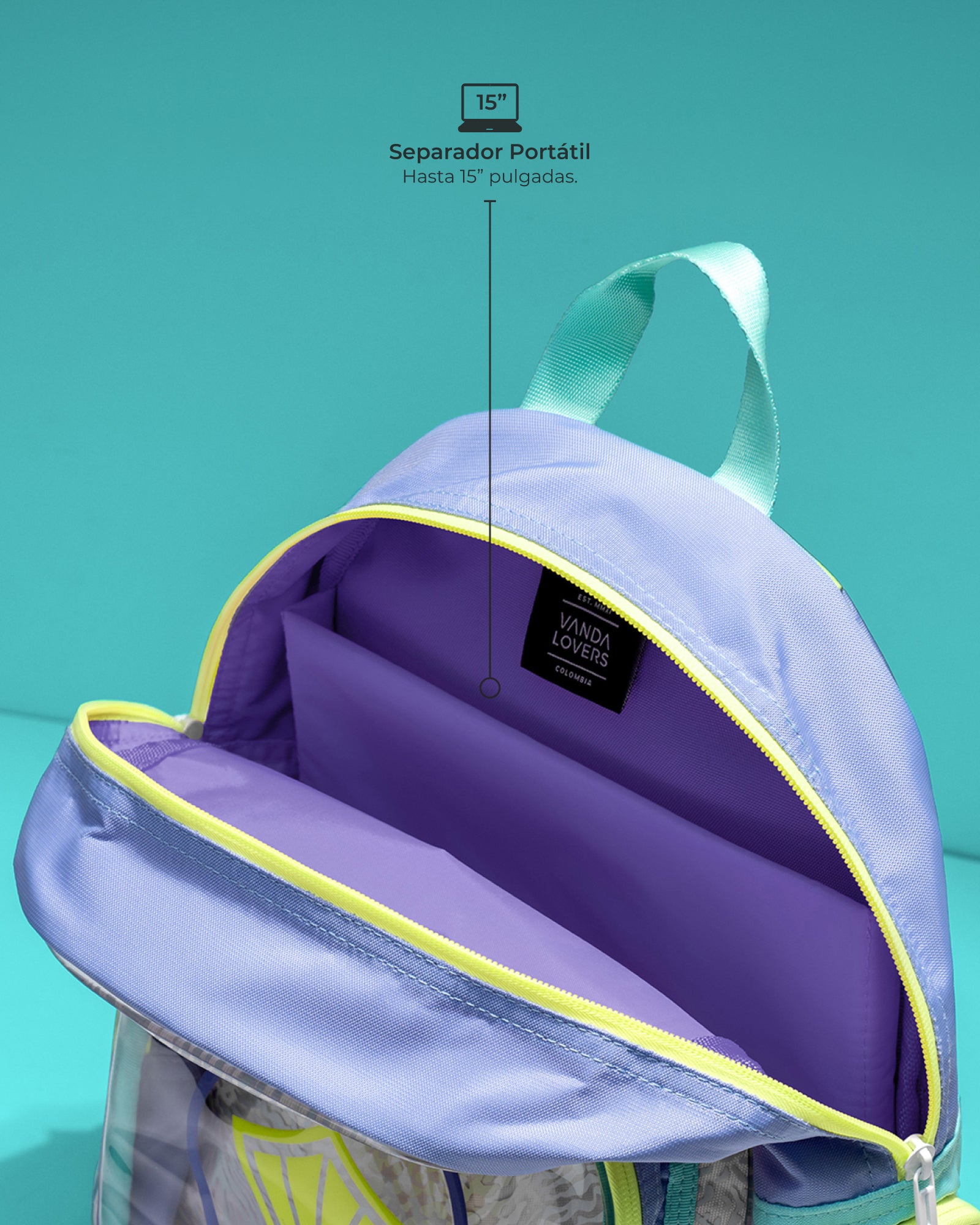 Morral Mini Plus Animal Groove Violet Aqua