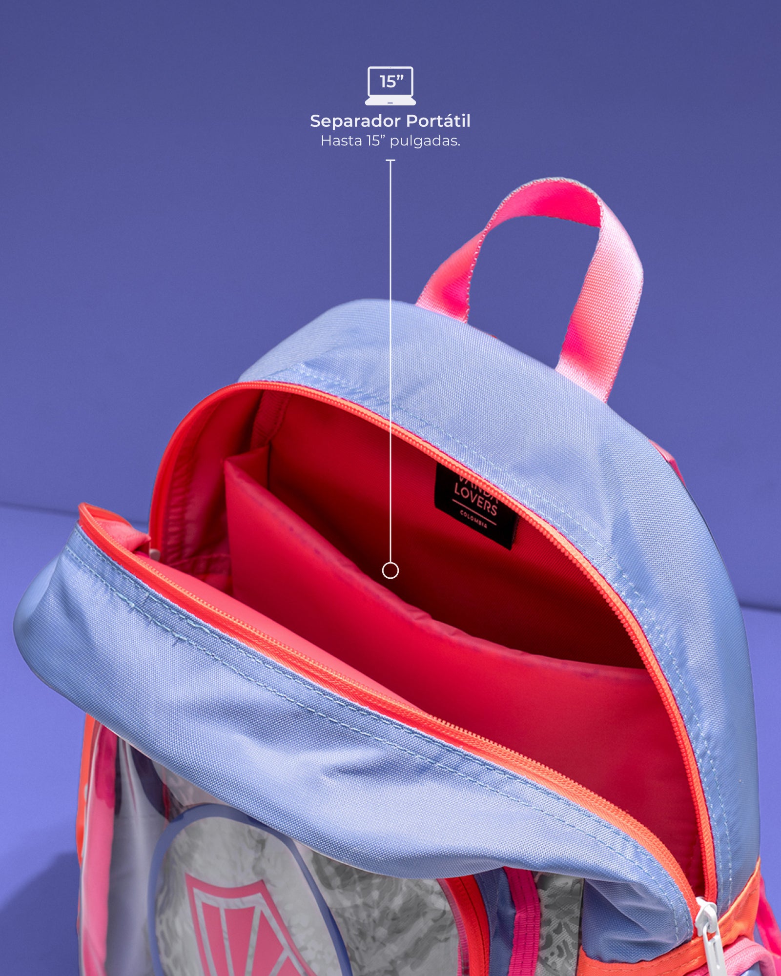 Morral Mini Plus Animal Groove Violet Melón Pink