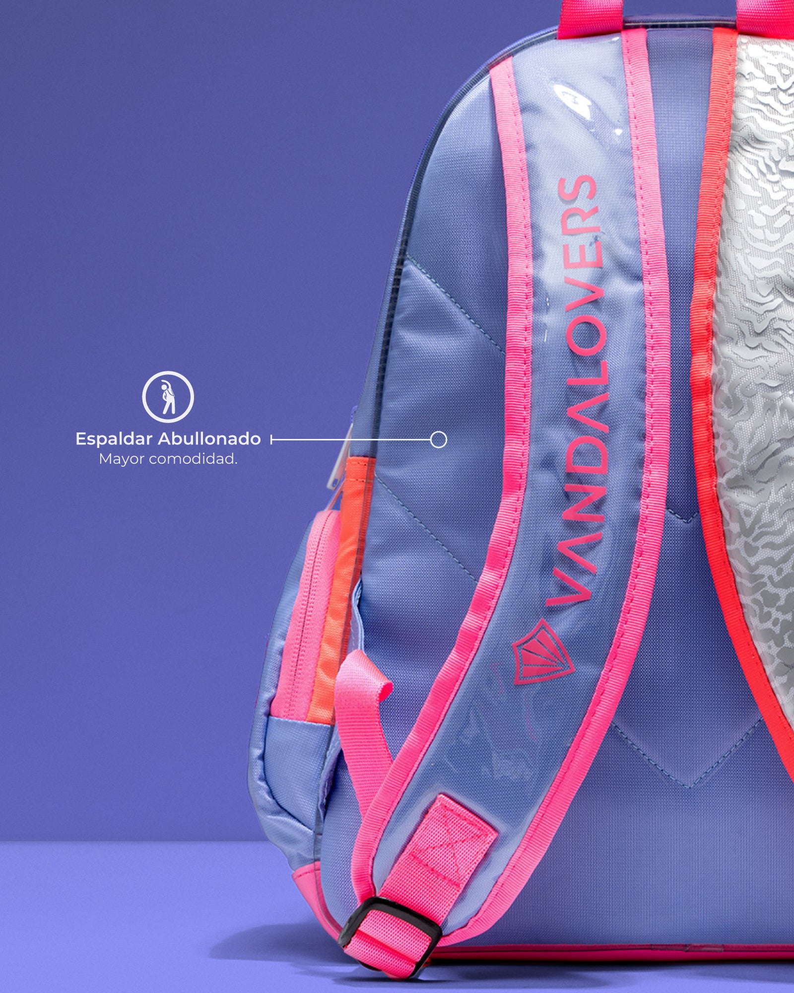 Morral Mini Plus Animal Groove Violet Melón Pink