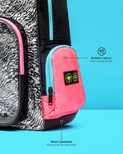 Morral Animal Groove Black Blue Pink