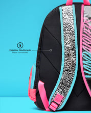 Morral Animal Groove Black Blue Pink