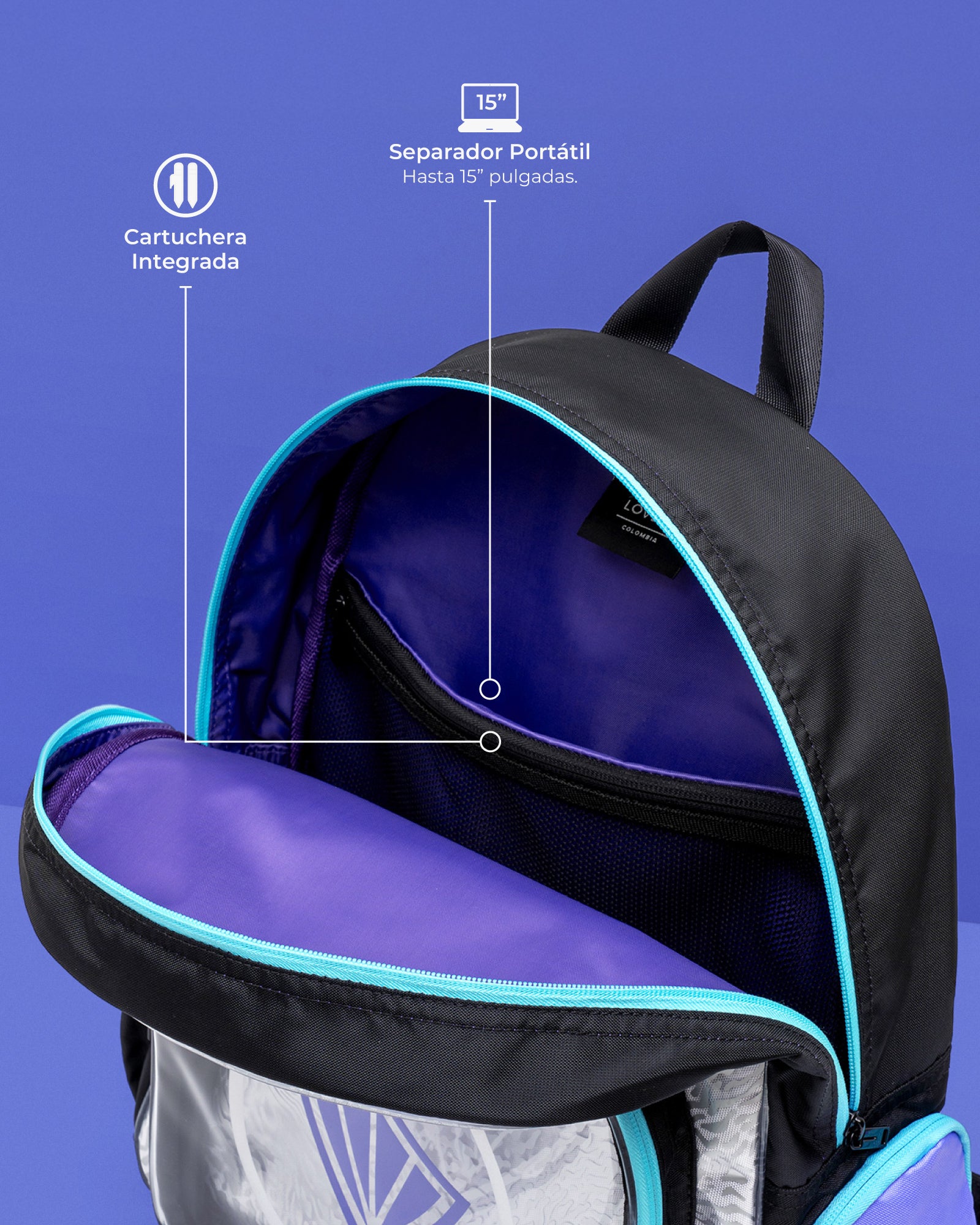 Morral Animal Groove Black White Violet Blue