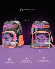 Morral Strokes Silver Black Violet Melon Pink