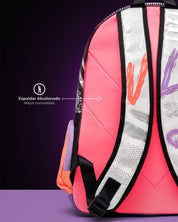 Morral Strokes Silver Black Violet Melon Pink