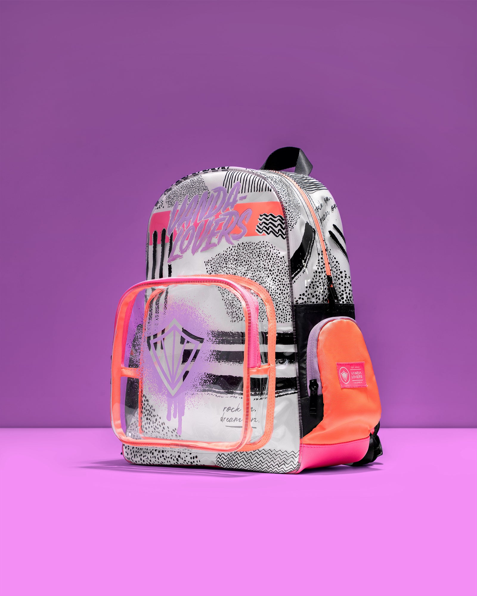 Morral Mini Plus Strokes Splash Fun Melón Pink