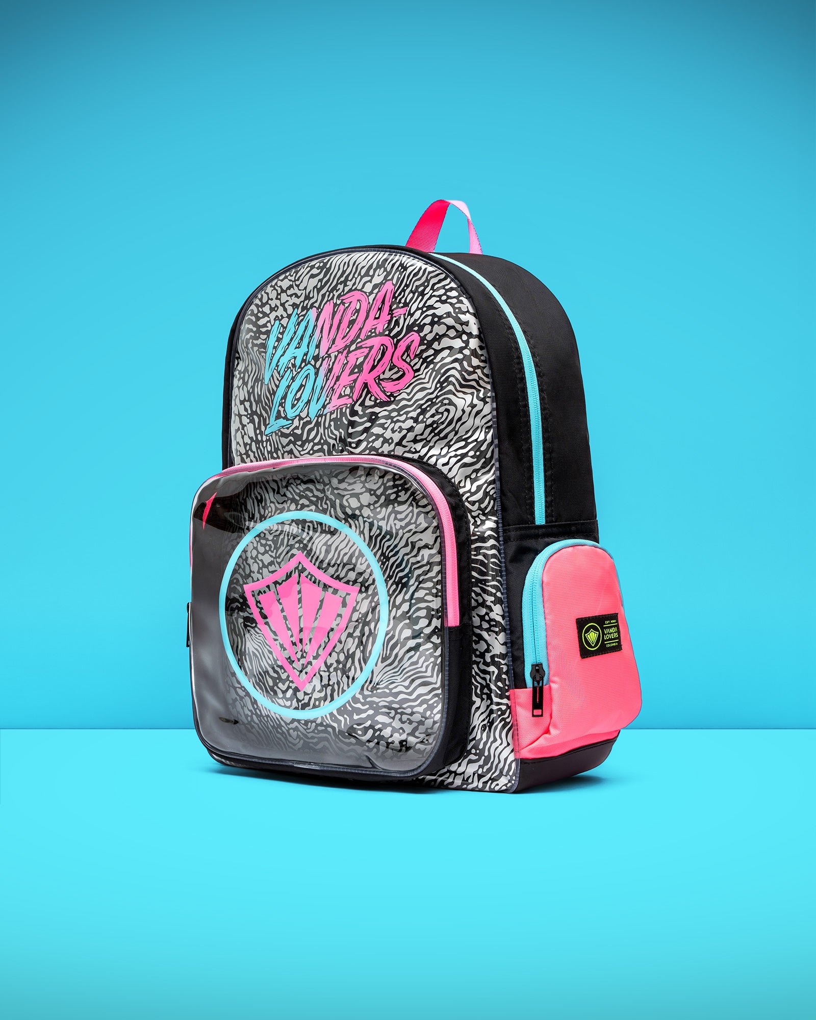 Morral Animal Groove Black Blue Pink