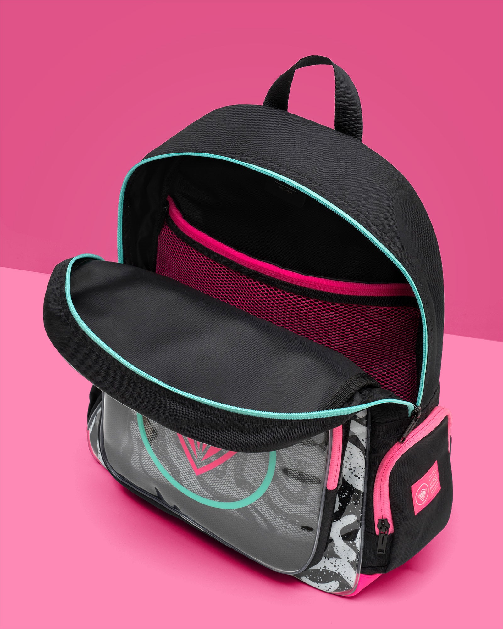 Morral Groove Sand Waves Black Aqua Pink