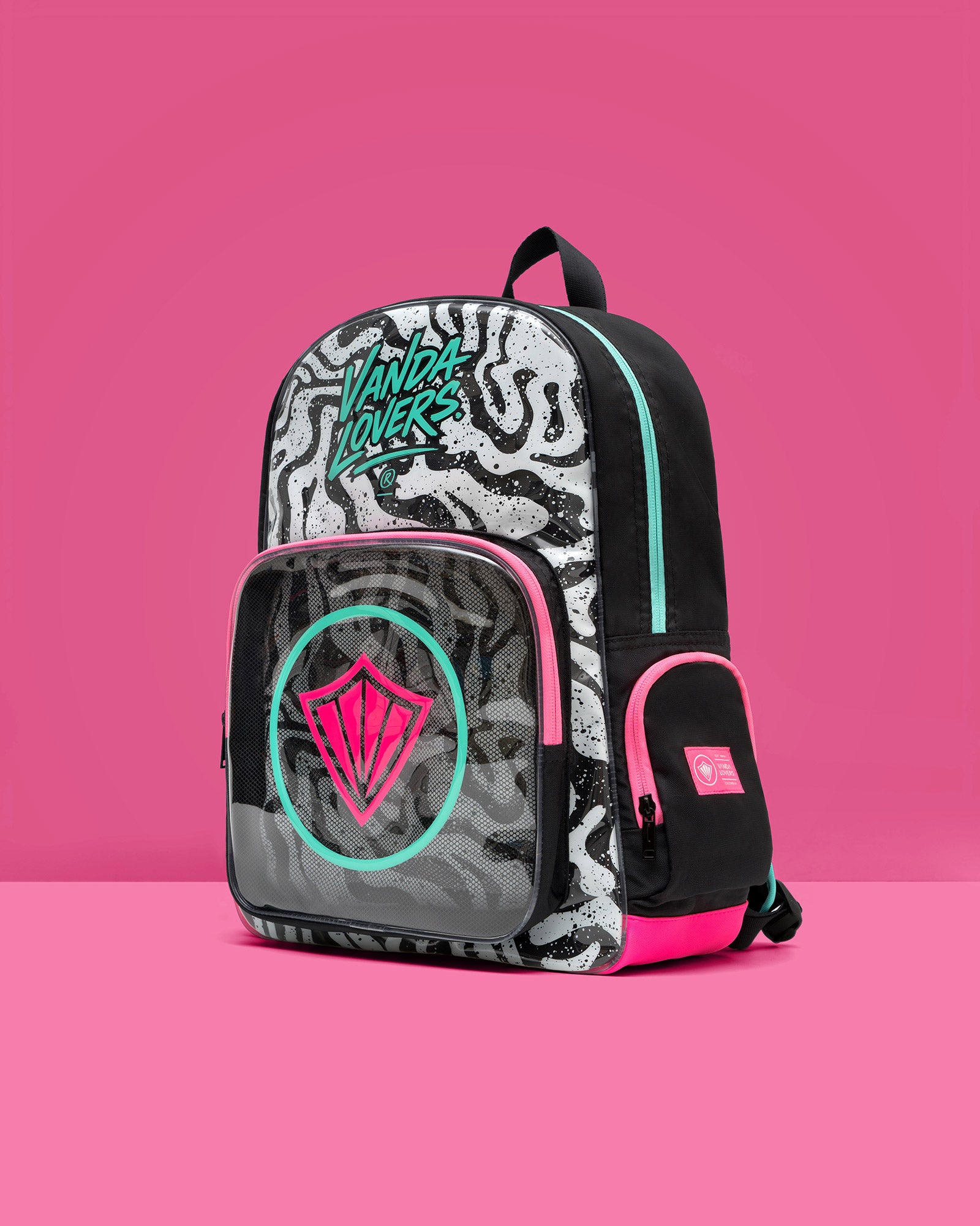 Morral Groove Sand Waves Black Aqua Pink