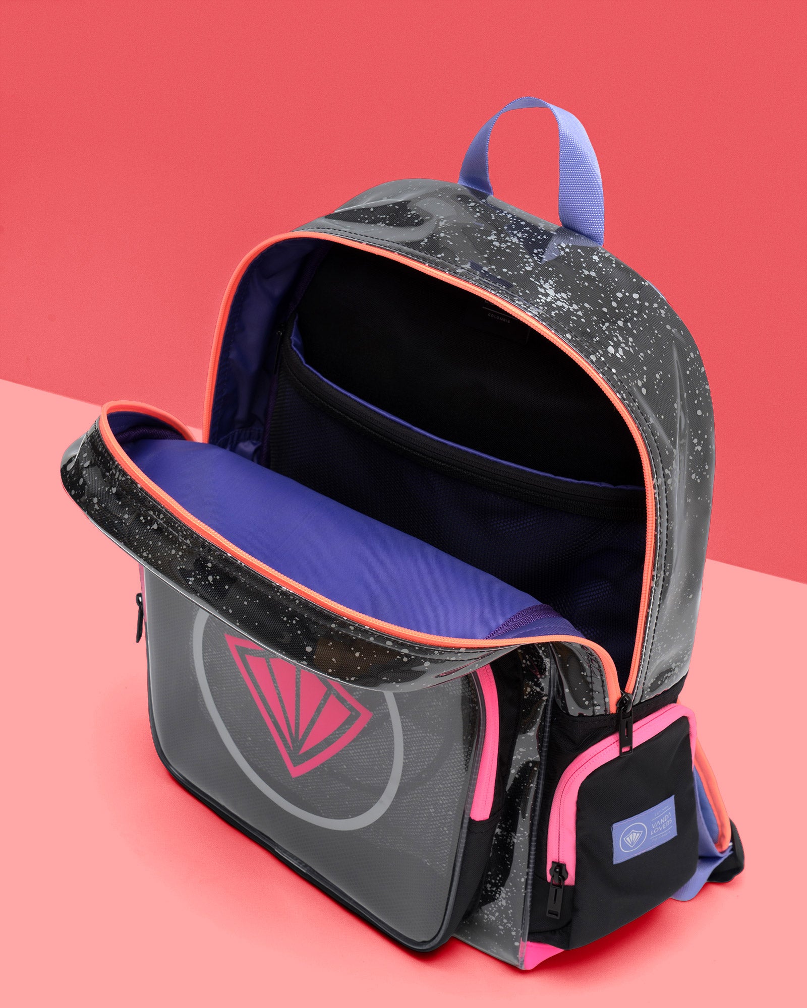 Morral Splash Supernova Black Violet Melón Pink