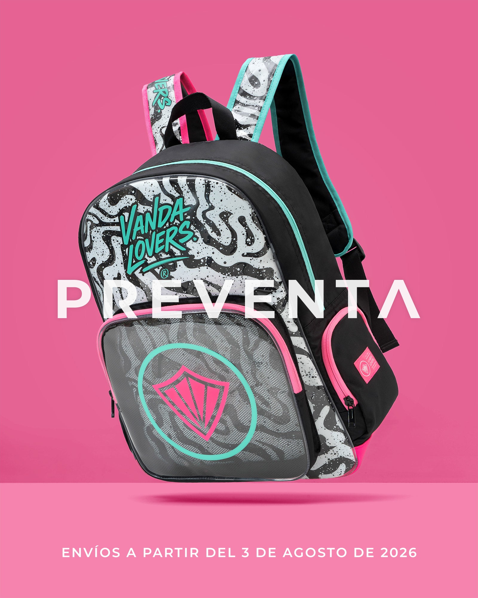 Morral Groove Sand Waves Black Aqua Pink