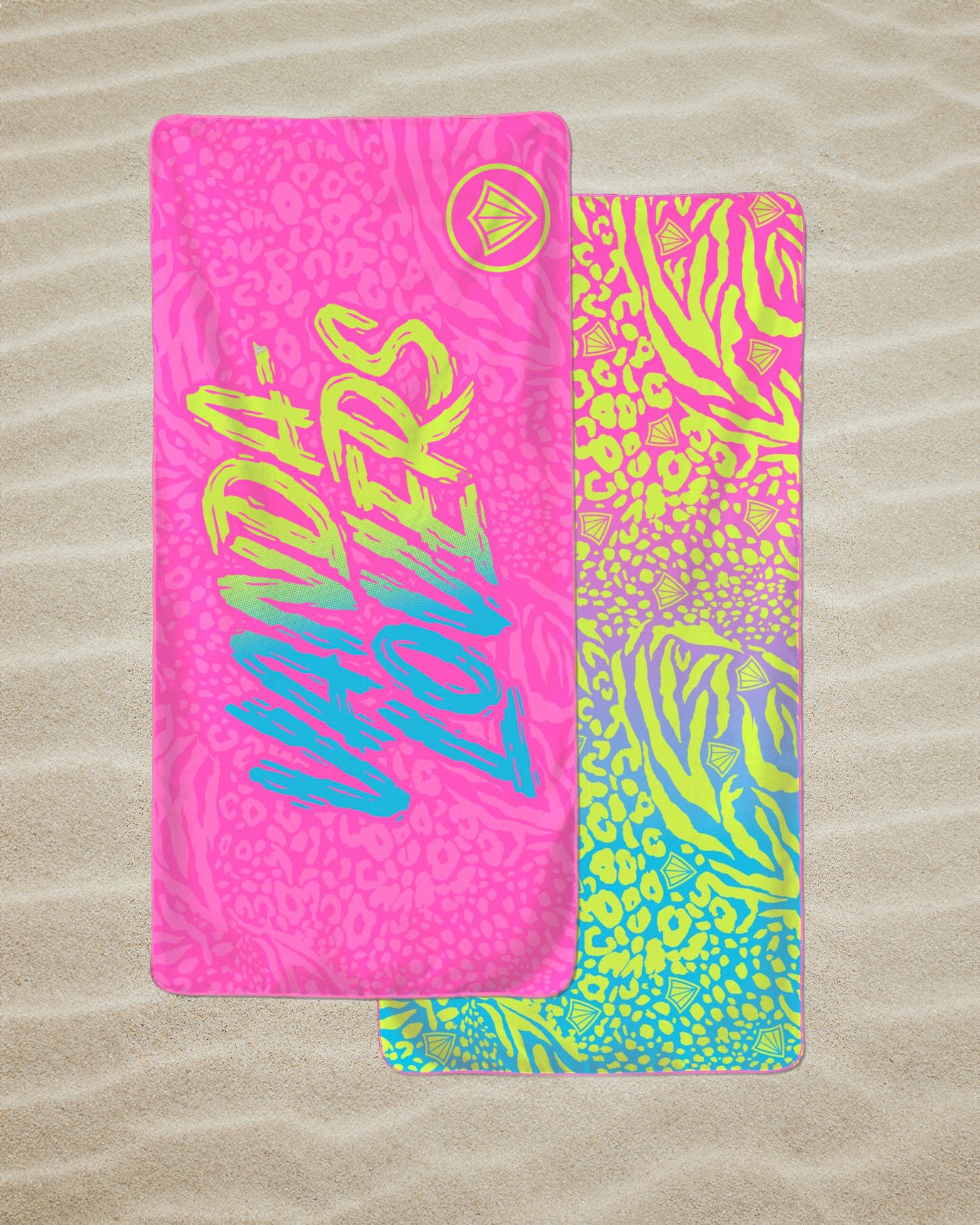 Toalla Microfibra Animal Savage Neon Pink